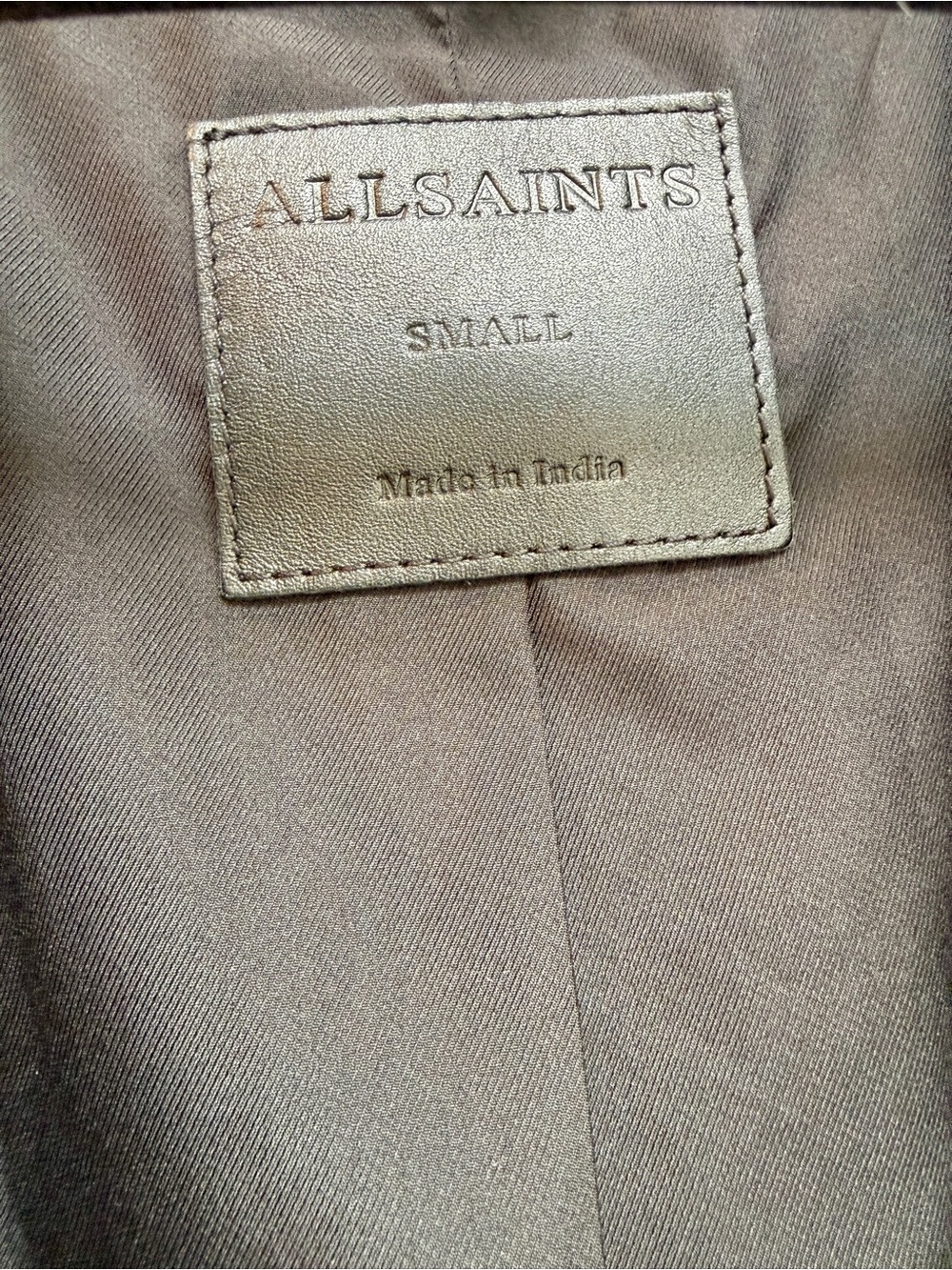 All Saints Ryder Black Cropped Leather Jacket - Picture 6 of 16
